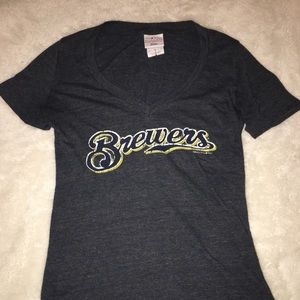 Navy blue brewers t-shirt